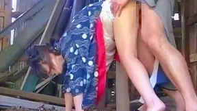 Reiko Akiyama making a hot fuck with the samurai master