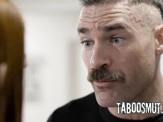 Widowed Stud Bangs His Stepson's Redhead Girlfriend