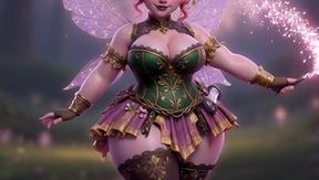 Thicc Pink Fairy Twerking Massive Ass with Magic Wand