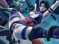 Psylocke Gets Pounded by Monster in Hardcore 3D Action