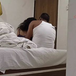 Indian new married Couple Romance in the room - Saree Sex - Saree lifted up and Ass Spanked