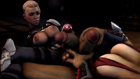 Cass and sheeva rubbing large futas