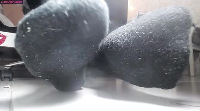 Colombian college girl rides dildo in secret with tiny tits and squirting pussy