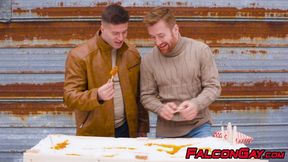 Olivier Robert is raw fucked in the snow by stud Clark Delgat