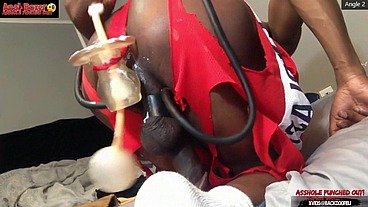 *PREMIUM* Asshole Punched tf Out - Ass Monkey XL Inflatable Buttplug Angle 2 Part 2 - Starring DJ ButtPussy