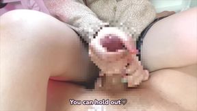 M man enjoys nipple play during climax control