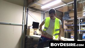 BoyDesire.com - Handsome worker's storage room masturbation break