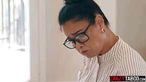 Spanish student gets pounded by Dana Vespoli's massive tits &mdash;  missionary style &mdash;  with Asian MILFs' approval