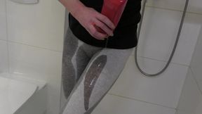 Pee on My Ass in Leggins and Feet Next