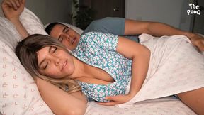 Stepmom&#039;s friend shares bed with stepson