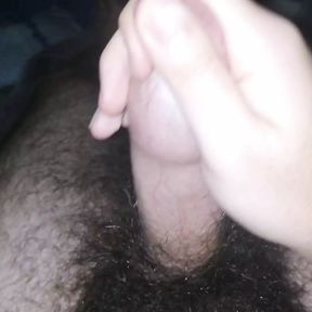 Masturbating with a smegma covered cock