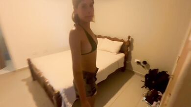 My wife fucked hard on the beach then rode me in the elevator