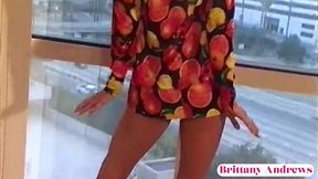 boobshell brittany andrews moves her butt showing that tight twat!