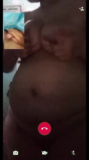 Video Call Sex with Neighbor's Wife Ahh Her Tits Are Really Tempting Me Part 2