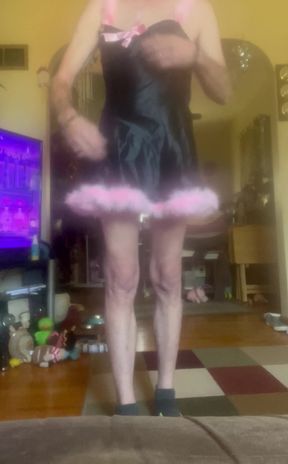 A small gift is presented to you by this silly sissy