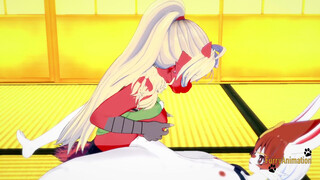 Pokemon Hentai - Pokemon Hentai - Cinderace Gets Cum On Blaziken&#039;s Tits Then Fucks Her