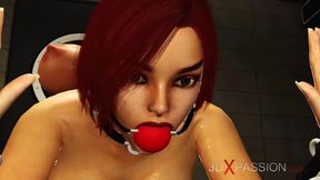 Emotional doxie at fuck machine sex