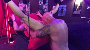 Hot Blonde gets Royal Treatment before taking Huge Butt Plug