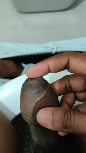 Black juicy cock in barhroom