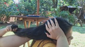 She loves to pull my hair - Stop at the pull