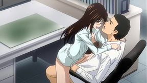 Mature Asian coworker gets a enormous dick hentai blowjob at work
