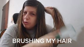 Brushing My Tangled Hair After 15 Days – Real Hair Struggles, Latina Natural Look, Close-Up Hair Care, Raw Sounds and Expressions