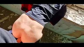 Cosplay trap twink fuck with StepDaddy in the camp without a saddle hot cum !