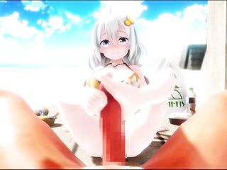 Kizuna Akari footjob - Vocaloid MMD -