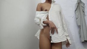 Brazilian Teen 18+, Fucks Her Pussy Deep with a Big Cucumber
