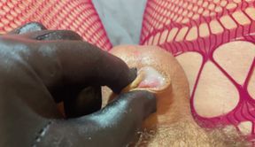 Playing with my micro penis well 12 dildo is in my ass