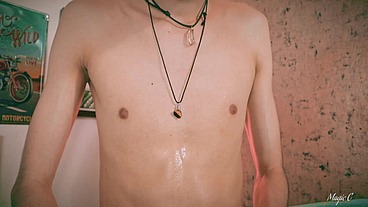 Are you into drooling? Watch me let my spit drip from my mouth onto my body and cock.