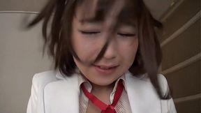 Cute Japanese idol gives sexy photo shoot blowjobs