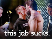 Maintenance Worker Gets Lucky Washing Glory Hole Bathroom