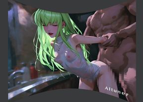 [3d VR Sbs] Green Hair, White Shirt, and the Night She Finally Lets Go.