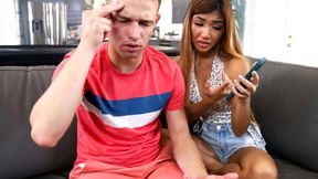 ”Spoiled Asian teen step sister Clara Trinity sucks & fucks huge dick step brother”