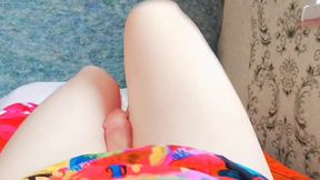 Hot ladyboy solo dance striptease huge booty teased out of tiny dress
