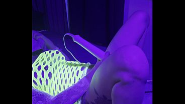 Sexy blonde plays dirty after hours at the clib