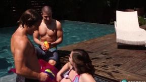 DP Pool Party - Robby Echo (Milly Marks &mdash;  Codey Steele &mdash;  Sunny Day &mdash;  Amanda Logue &mdash;  Stroke It &mdash;  Boy Cums)