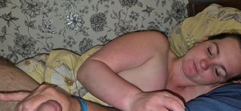Wanking While My Wife Watches