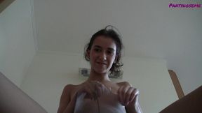 young brunette grace teasing in her pantyhose