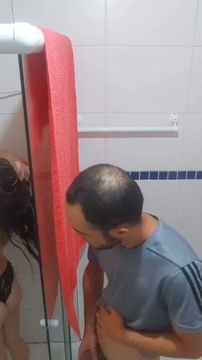 naughty old stepfather watches his stepdaughter in the shower! and made her give a blowjob, and feel his dick in her&hellip;   Clip 1