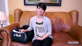 jae scott petite brunette sloppy deepthroat cum eating!