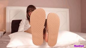 Shoeplay in Flip Flops - 4K MP4