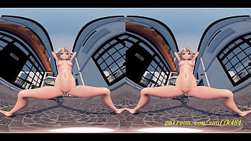 VR180 mmd Uimama Nude dance 3d hololive