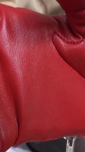 Intense Sniffing of My Red Leather Gloves, Lady Victoria Valente