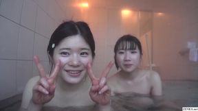 Adorable first Time Japanese Lesbians Private Vacation Video