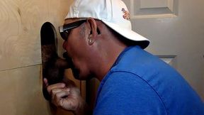 Latino Delivers Load At The Gloryhole