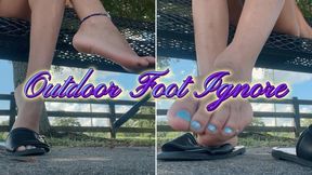 Outdoor Foot Ignore- Ebony Femdom Goddess Rosie Reed Outdoor POV Foot Fetish Sandals Beta Male Ignore- 1080p HD