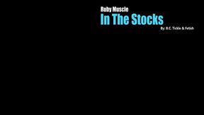 Ruby Muscle In The Stocks (Small)