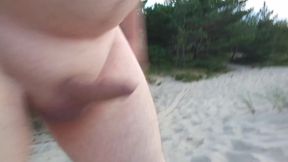 My dick is hard on public beach